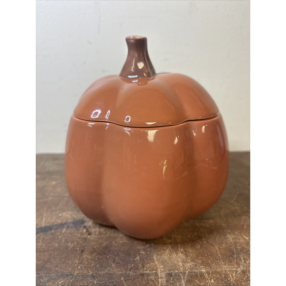Longaberger Pumpkin Candy Dish with lid